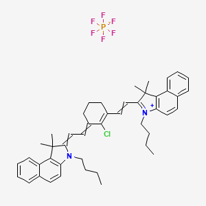 3-Butyl-2-[2-[3-[2-(3-butyl-1,1-dimethylbenzo[e]indol-3-ium-2-yl)ethenyl]-2-chlorocyclohex-2-en-1-ylidene]ethylidene]-1,1-dimethylbenzo[e]indole;hexafluorophosphate