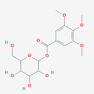 molecular formula C16H22O10 B14079417 1-O-(3,4,5-Trimethoxybenzoyl)-b-D-glucopyranoside 