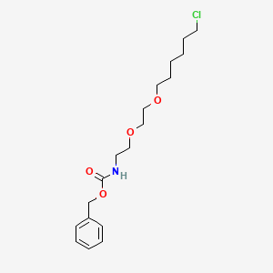 molecular formula C18H28ClNO4 B1407943 {2-[2-(6-Chlorohexyloxy)-ethoxy]-ethyl}-carbamic acid benzyl ester CAS No. 1334953-41-1