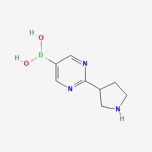 (2-(Pyrrolidin-3-yl)pyrimidin-5-yl)boronic acid