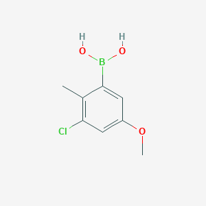 molecular formula C8H10BClO3 B14079450 (3-Chloro-5-methoxy-2-methylphenyl)boronic acid 