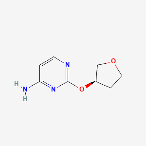 molecular formula C8H11N3O2 B1407946 (R)-2-(tetrahydrofuran-3-yloxy)pyrimidin-4-amine CAS No. 1431654-84-0