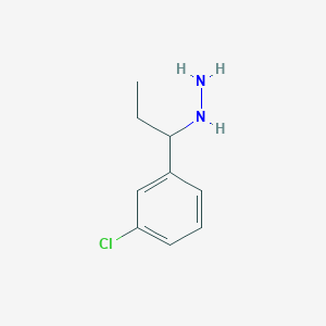 molecular formula C9H13ClN2 B14079467 (1-(3-Chlorophenyl)propyl)hydrazine 