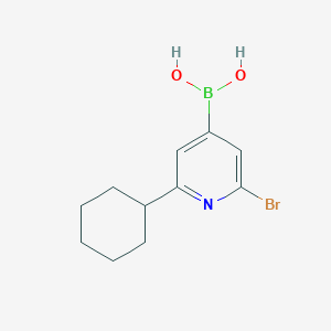 (2-Bromo-6-cyclohexylpyridin-4-yl)boronic acid