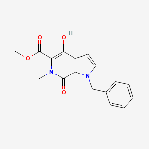 molecular formula C17H16N2O4 B1407948 methyl 1-benzyl-4-hydroxy-6-methyl-7-oxo-6,7-dihydro-1H-pyrrolo[2,3-c]pyridine-5-carboxylate CAS No. 1428794-42-6
