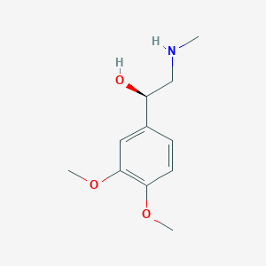 molecular formula C11H17NO3 B140795 (R)-3,4-Dimethoxy-alpha-((methylamino)methyl)benzenemethanol CAS No. 41787-64-8