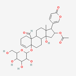 16beta-Acetoxy-5-(beta-D-glucopyranosyloxy)-14-hydroxy-19-oxo-5beta-bufa-3,20,22-trienolide