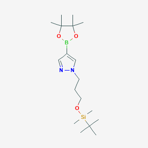 1H-Pyrazole, 1-[3-[[(1,1-dimethylethyl)dimethylsilyl]oxy]propyl]-4-(4,4,5,5-tetramethyl-1,3,2-dioxaborolan-2-yl)-