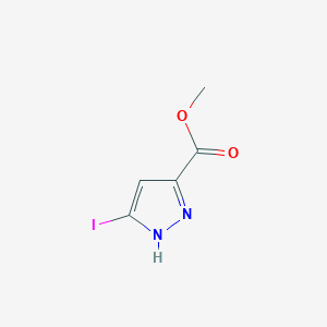molecular formula C5H5IN2O2 B1407955 methyl 5-iodo-1H-pyrazole-3-carboxylate CAS No. 1533442-31-7