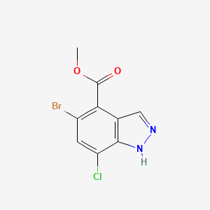 molecular formula C9H6BrClN2O2 B14079557 Methyl 5-bromo-7-chloro-1H-indazole-4-carboxylate 