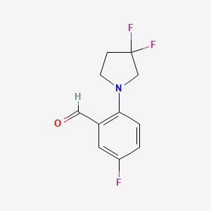5-Fluoro-2-(3,3-difluoropyrrolidin-1-yl)benzaldehyde