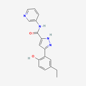 5-(5-ethyl-2-hydroxyphenyl)-N-(pyridin-3-yl)-1H-pyrazole-3-carboxamide