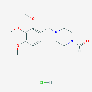 molecular formula C15H23ClN2O4 B1407962 4-(2,3,4-Trimethoxybenzyl)-1-piperazinecarboxaldehyde hydrochloride CAS No. 879646-17-0