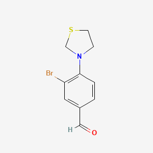 3-Bromo-4-(thiazolidin-3-yl)benzaldehyde