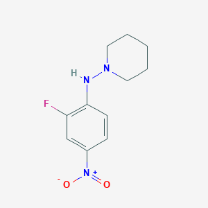 molecular formula C11H14FN3O2 B1407969 3-Fluoro-4-(piperidin-1-ylamino)nitrobenzene CAS No. 1549292-52-5