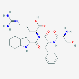 molecular formula C27H41N7O6 B140797 Seryl-phenylalanyl-octahydroindole-2-carbonyl-arginine CAS No. 148383-07-7