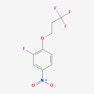 molecular formula C9H7F4NO3 B1407970 3-Fluoro-4-(3,3,3-trifluoropropyloxyl)nitrobenzene CAS No. 1707378-05-9