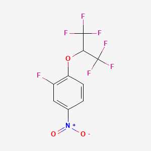 3-Fluoro-4-(1,1,1,3,3,3-hexafluoropropan-2-yloxy)nitrobenzene