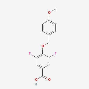 3,5-Difluoro-4-[(4-methoxyphenyl)methoxy]benzoic acid