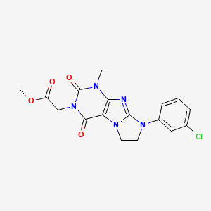 methyl [8-(3-chlorophenyl)-1-methyl-2,4-dioxo-1,2,4,6,7,8-hexahydro-3H-imidazo[2,1-f]purin-3-yl]acetate