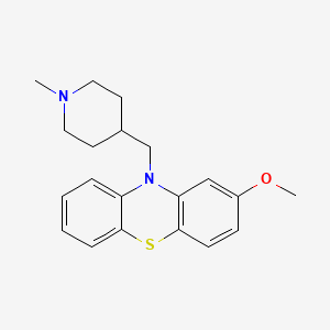 molecular formula C20H24N2OS B14079729 Phenothiazine, 2-methoxy-10-((1-methyl-4-piperidyl)methyl)- CAS No. 101976-47-0