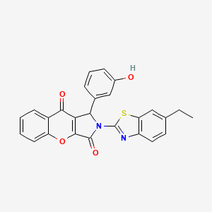 2-(6-Ethyl-1,3-benzothiazol-2-yl)-1-(3-hydroxyphenyl)-1,2-dihydrochromeno[2,3-c]pyrrole-3,9-dione