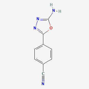 4-(5-Amino-1,3,4-oxadiazol-2-YL)benzonitrile