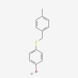 molecular formula C14H14OS B14079747 4-{[(4-Methylphenyl)methyl]sulfanyl}phenol CAS No. 102273-81-4