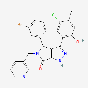 4-(3-bromophenyl)-3-(5-chloro-2-hydroxy-4-methylphenyl)-5-(pyridin-3-ylmethyl)-4,5-dihydropyrrolo[3,4-c]pyrazol-6(2H)-one