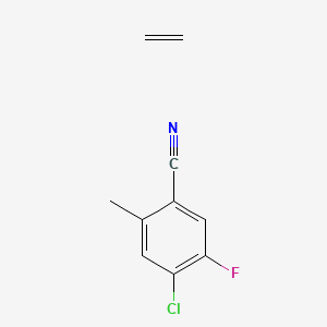 molecular formula C10H9ClFN B14079765 4-Chloro-5-fluoro-2-methylbenzonitrile;ethene 