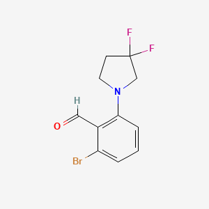 2-Bromo-6-(3,3-difluoropyrrolidin-1-yl)benzaldehyde