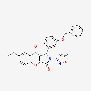 1-[3-(Benzyloxy)phenyl]-7-ethyl-2-(5-methyl-1,2-oxazol-3-yl)-1,2-dihydrochromeno[2,3-c]pyrrole-3,9-dione