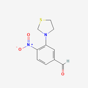 4-Nitro-3-(thiazolidin-3-yl)benzaldehyde