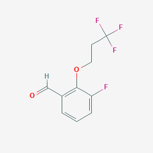 molecular formula C10H8F4O2 B1407980 3-Fluoro-2-(3,3,3-trifluoropropoxy)benzaldehyde CAS No. 1566830-41-8