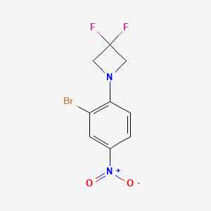 molecular formula C9H7BrF2N2O2 B1407981 3-Bromo-4-(3,3-difluoroazetidin-1-yl)nitrobenzene CAS No. 1779120-47-6