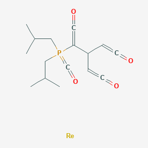 molecular formula C16H21O4PRe B14079825 Rhenium, tetracarbonyl[tris(2-methylpropyl)phosphine]- CAS No. 101697-78-3