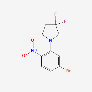 molecular formula C10H9BrF2N2O2 B1407983 4-Bromo-2-(3,3-difluoropyrrolidin-1-yl)nitrobenzene CAS No. 1707391-16-9