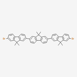 molecular formula C45H36Br2 B14079831 alpha,omega-Dibromoter(9,9'-dimethyl)fluorene 