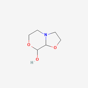 molecular formula C6H11NO3 B14079844 Oxazolo[2,3-c][1,4]oxazin-8-ol, hexahydro- CAS No. 102336-71-0