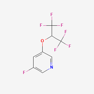 molecular formula C8H4F7NO B1407985 5-Fluoro-3-(1,1,1,3,3,3-hexafluoropropan-2-yloxy)pyridine CAS No. 1779120-73-8