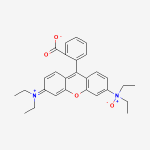 molecular formula C28H30N2O4 B14079859 2-[3-Diethylazaniumylidene-6-[diethyl(oxido)azaniumyl]xanthen-9-yl]benzoate 