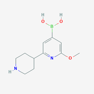 (2-Methoxy-6-(piperidin-4-yl)pyridin-4-yl)boronic acid