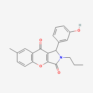 1-(3-Hydroxyphenyl)-7-methyl-2-propyl-1,2-dihydrochromeno[2,3-c]pyrrole-3,9-dione