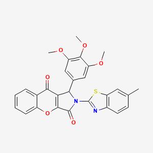 2-(6-Methyl-1,3-benzothiazol-2-yl)-1-(3,4,5-trimethoxyphenyl)-1,2-dihydrochromeno[2,3-c]pyrrole-3,9-dione