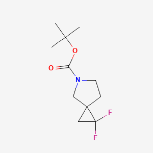 molecular formula C11H17F2NO2 B14079890 Tert-butyl 1,1-difluoro-5-azaspiro[2.4]heptane-5-carboxylate 