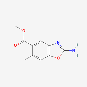 molecular formula C10H10N2O3 B14079900 Methyl 2-amino-6-methyl-1,3-benzoxazole-5-carboxylate 