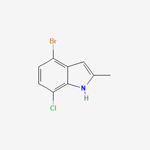 molecular formula C9H7BrClN B14079908 4-bromo-7-chloro-2-methyl-1H-indole 