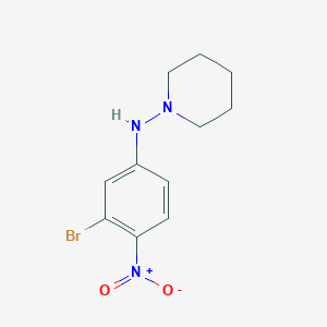 molecular formula C11H14BrN3O2 B1407992 2-Bromo-4-(piperidin-1-ylamino)nitrobenzene CAS No. 1707378-08-2