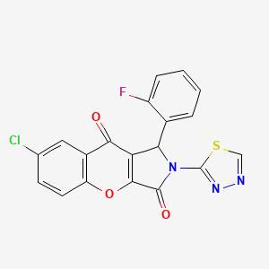 7-Chloro-1-(2-fluorophenyl)-2-(1,3,4-thiadiazol-2-yl)-1,2-dihydrochromeno[2,3-c]pyrrole-3,9-dione