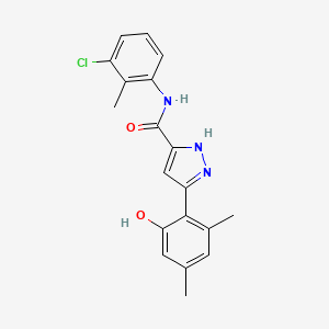 N-(3-chloro-2-methylphenyl)-5-(2-hydroxy-4,6-dimethylphenyl)-1H-pyrazole-3-carboxamide